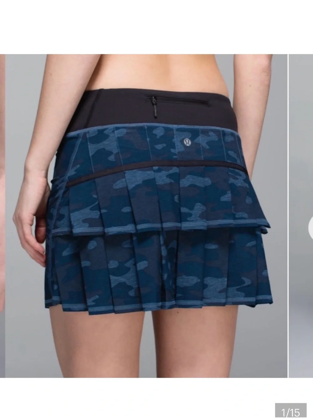 VINTAGE Lululemon sz 6 Pace Setter Heathered Texture Lotus Oil Slick Blue camo.